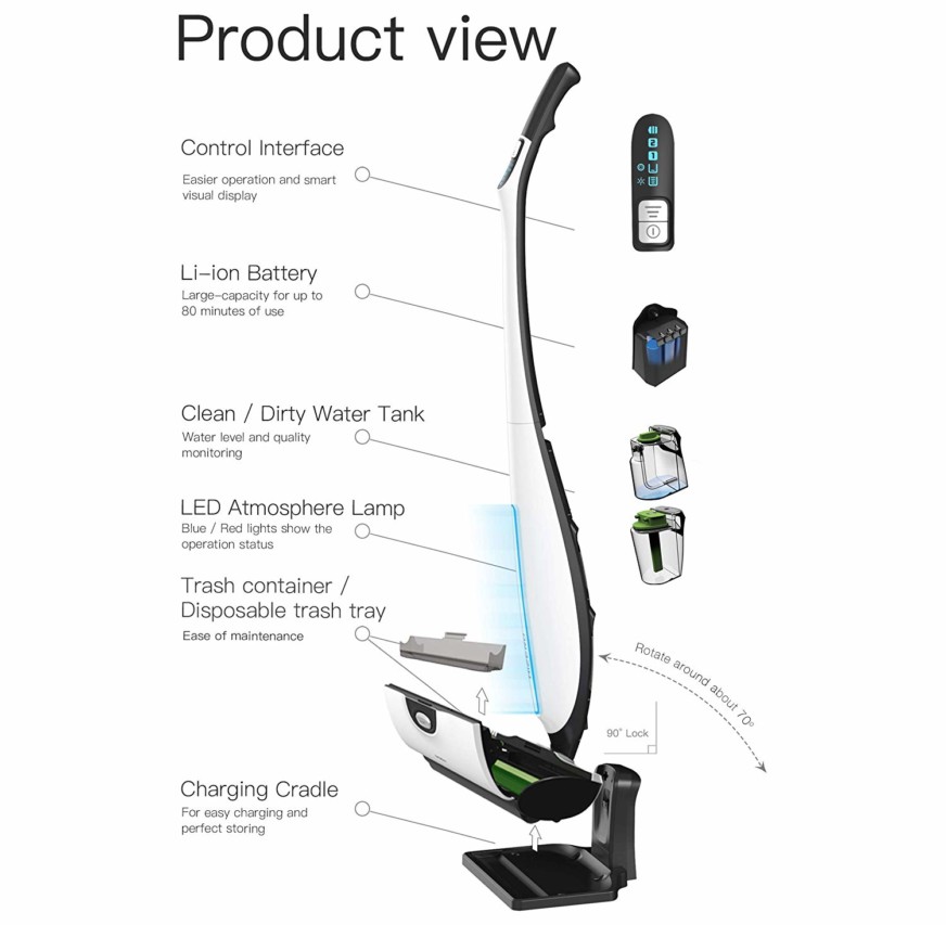HIZERO F801 4in1 Bionic Mop Hamilton Vacuums
